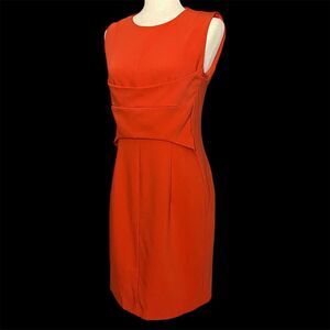 Narciso Rodriguez Sheath Dress ITALY 44 US 8 M Orange Elegant Luxury Minimalist